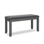 Signature Design by Ashley Bridson Modern 6 Piece Dining Set, Includes Dining Table, 4 Chairs & Bench, Gray