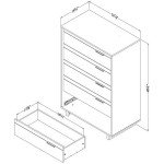 South Shore Fynn 5-Drawer Chest, Winter Oak