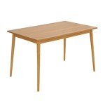 Panana Modern Dining Table 47 Inch Kitchen Table with Solid Wood Leg Oak Finish Dinner Table Dining Room Home Furniture Natural