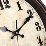 TOPZEA Retro Wall Clock, 12 Inch Silent Non-Ticking Classic Clocks Decorative Quartz Battery Operated Vintage Wall Clock for Living Room, Bedroom, School, Rustic Home Decor