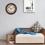 TOPZEA Retro Wall Clock, 12 Inch Silent Non-Ticking Classic Clocks Decorative Quartz Battery Operated Vintage Wall Clock for Living Room, Bedroom, School, Rustic Home Decor