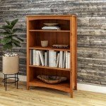 Shaker Style 4 Shelf Bookcase / Solid Wood / 48" High / Adjustable Shelving / Closed Back / Display Bookshelf for Living Room, Bedroom, Home and Office, Cherry