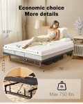Miscoos King Size Adjustable Bed Frame with Quiet Motor - Head & Foot Incline, Zero Gravity, Wireless Remote Control, Easy Installation (79" L x 74" W x 12.72" H)