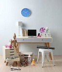 Epy Huts Modern Wall Clock Battery Operated Indoor Non-Ticking Silent Quartz Quiet Sweep Movement Wall Clock for Office,Bathroom,Living Room Decorative 10 Inch Blue