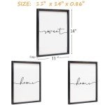 Heiple Set of 3 Framed Farmhouse Home Sweet Home Sign 11’’x14’’ Above Bed Wall Decor for Bedroom Decor and Living Room Wall Art Wood Signs (Black, 11''x14)