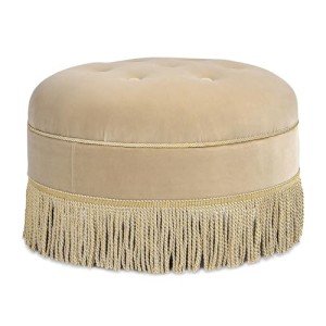 Jennifer Taylor Home Yolanda 24" Round Upholstered Accent Ottoman