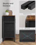 SONGMICS Dresser for Bedroom, Storage Organizer Unit with 7 Fabric Drawers, Chest of Drawers, Steel Frame, for Living Room, Entryway, Rustic Brown and Black ULTS227B01