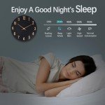 JoFomp Wall Clocks Battery Operated, 12 Inch Silent Non Ticking Wood Modern Wall Clock, Quartz Black and Gold Wall Clock Decorative for Living Room Decor Kitchen Bedroom Office Home
