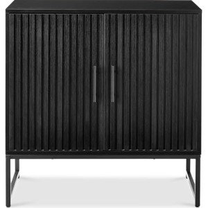 Best Choice Products Slatted Sideboard Buffet Cabinet, Entryway Table, Accent Storage Cabinet, Console Table for Hallway, Living Room, Dining Room – Black