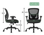 BestOffice Big and Tall Office Chair 500lbs Desk Chair Mesh Computer Chair with Lumbar Support Wide Seat High Back Task Executive Ergonomic Chair for Home Office (Black)