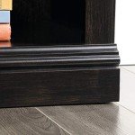 Sauder 3 Tier Book Shelf Wooden Bookcase Multipurpose Bookshelf for Home Office, Living Room, in Estate Black