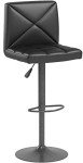BestOffice Bar Stools Set of 2, PU Leather Swivel Bar Stools Kitchen Counter Height Bar Chairs with Hydraulic Adjustable for Kitchen, Dining Room and Restaurants