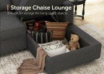 HONBAY Sectional Sleeper Sofa with Pull Out Bed U-shape Sectional Couch Sleeper Bed with Storage Chaise Lounge Living Room 6 Seater Sectional Sofa Bed, Light Grey, 111.4''(L)*85.8''(W)*35''(H)