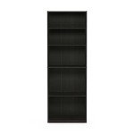 FURINNO JAYA Simply Home 5-Shelf Bookcase, 5-Tier, Espresso