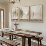 Framed Netural Wall Art for Living Room, Large 3 Piece Abstract Pastel Grunge Forest Landscape Tree Canvas Artwork Set, Modern Art Decorative Nordic Painting Picture Prints for Hallway Office 24x36 In