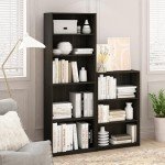 FURINNO JAYA Simply Home 5-Shelf Bookcase, 5-Tier, Espresso