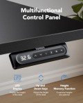 HUANUO 48" x 24" Electric Standing Desk Adjustable Height, 4 Memory Height Settings, Headphone Hook, Cable Manager, Sit Stand Up Desk for Home Office & Computer Workstation, Black