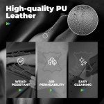 COMHOMA Big and Tall Office Chair, High Back Leather Gaming Chair with Footrest, Executive Ergonomic Office Chair with Pocket Spring Lumbar Support and with Outward Fixed Soft Armrests