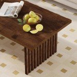 BON AUGURE Coffee Table for Living Room, Farmhouse Wood Center Table, Rectangle Mid-Century Living Room Tables (Rustic Oak, 47Inch)