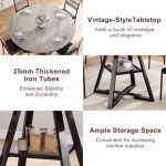 Jocoevol Round Dining Table for 4, Kitchen Table, 47In (Grey)