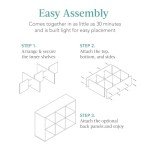 Best Choice Products 6-Cube Storage Organizer, 11in Shelf Opening, Bookcase, Display Shelf, Customizable w/ 3 Removable Back Panels – White