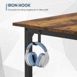 DUMOS 32 Inch Office Small Computer Desk Modern Simple Style Writing Study Work Table for Home Bedroom - Wood Brown
