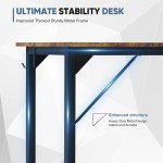 DUMOS 32 Inch Office Small Computer Desk Modern Simple Style Writing Study Work Table for Home Bedroom - Wood Brown