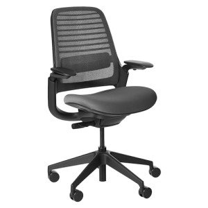 Steelcase Series 1 Office Chair - Ergonomic Work Chair with Wheels for Carpet - Helps Support Productivity - Weight-Activated Controls, Back Supports & Arm Support - Easy Assembly - Graphite