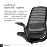 Steelcase Series 1 Office Chair - Ergonomic Work Chair with Wheels for Carpet - Helps Support Productivity - Weight-Activated Controls, Back Supports & Arm Support - Easy Assembly - Graphite