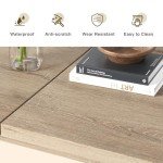Vabches Extendable Dining Table for 6 8 10, 55'' to 78" Expandable Dining Room Table Mid Century Modern Large Transformer Rectangle Dining Room Table Space Saving for Small Apartment Conference, Oak