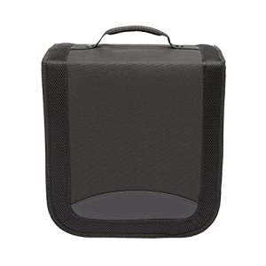 Amazon Basics Polyester CD/DVD Portable Storage Binder, 400-capacity, Black