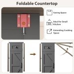 Jocoevol Dining Table for 4, Folding Dining Table, Kitchen Table, Dining Table, Dining Room Table, Dinner Table, Space Saving Wood Rectangle Foldable Kitchen & Dining Room Tables for Small Space