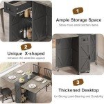 Jocoevol Dining Table for 4, Folding Dining Table, Kitchen Table, Dining Table, Dining Room Table, Dinner Table, Space Saving Wood Rectangle Foldable Kitchen & Dining Room Tables for Small Space