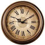 Vaupan Vintage Wall Clocks 12 Inch Non-Ticking Silent Wall Clocks Battery Operated Quartz Retro Round Decor Clock Roman Numerals Easy to Read for Living Room Home Kitchen Office School (Brown)