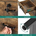 YITAHOME U Shaped Desk with Power Outlets & LED Lights, 79" Reversible L Shaped Desk with Drawers, Corner Computer Desk Office Desk with Monitor Stand & Storage Shelves, Rustic Brown