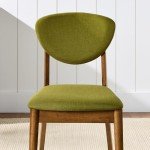 Best Choice Products Dining Chairs Set of 2, Mid-Century Modern Upholstered Wood, Armless w/Seat Cushion, Padded Backrest - Walnut/Olive