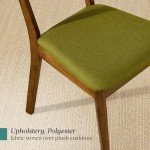 Best Choice Products Dining Chairs Set of 2, Mid-Century Modern Upholstered Wood, Armless w/Seat Cushion, Padded Backrest - Walnut/Olive