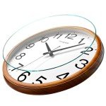 TIMESS Wall Clock, Classic Wood Style Finish, 11 Inch Non-Ticking Silent Battery Operated Analog Clock, Ideal Retro Decor for Home, Bedroom, Living Room, Kitchen, Bathroom, Office(Wood Yellow)