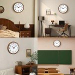 TIMESS Wall Clock, Classic Wood Style Finish, 11 Inch Non-Ticking Silent Battery Operated Analog Clock, Ideal Retro Decor for Home, Bedroom, Living Room, Kitchen, Bathroom, Office(Wood Yellow)