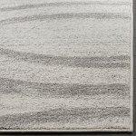 SAFAVIEH Adirondack Collection Area Rug - 9' x 12', Cream & Grey, Modern Wave Distressed Design, Non-Shedding & Easy Care, Ideal for High Traffic Areas in Living Room, Bedroom (ADR125C)