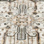 RUUGME Washable 9x12 Area Rugs - Large Rugs for Living Room Stain Resistant Carpet Vintage Rugs for Bedroom with Non Slip Backing Home Decor Floor Decoration Mat (9x12 Black)