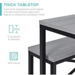 Best Choice Products 45.5in 3-Piece Bench Style Dining Furniture Set, 4-Person Space-Saving Dinette for Kitchen, Dining Room w/ 2 Benches, Table - Gray/Black