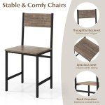Tangkula Dining Table Set for 4, Kitchen Table and 2 Chairs for 4 with Bench, 4 Piece Dining Table Set for Small Space, Apartment