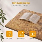 CubiCubi Computer Desk with 2 Drawers, 40 Inch Small Home Office Desk Study Writing Table, Rustic Brown