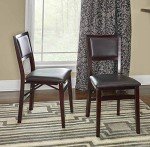 Linon Keira Pad Folding Chair, Set of 2, Engineered Wood