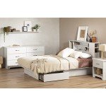 South Shore Fusion 6-Drawer Double Dresser Pure White, Contemporary