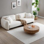 JURMALYN Round Coffee Table for Living Room Contemporary Wood Circle Fluted Coffee Table for Apartment, Easy Assembly ø31.49'', Wood Oak