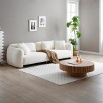 JURMALYN Round Coffee Table for Living Room Contemporary Wood Circle Fluted Coffee Table for Apartment, Easy Assembly ø31.49'', Wood Oak