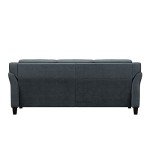 Lifestyle Solutions Collection Grayson Micro-Fabric Sofa, Dark Grey