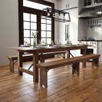 Flash Furniture Hercules Series 9' x 40" Rustic Solid Pine Folding Dining Table, Rectangular Antique Farmhouse Dining and Event Extension Table